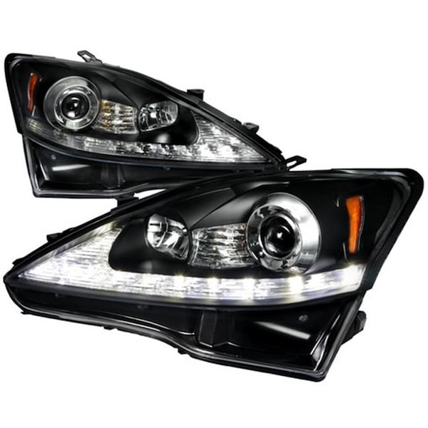 Overtime LED Projector Headlight for 06 to 09 Lexus IS250- Black - 12 x 24 x 28 in. OV3193568 - main
